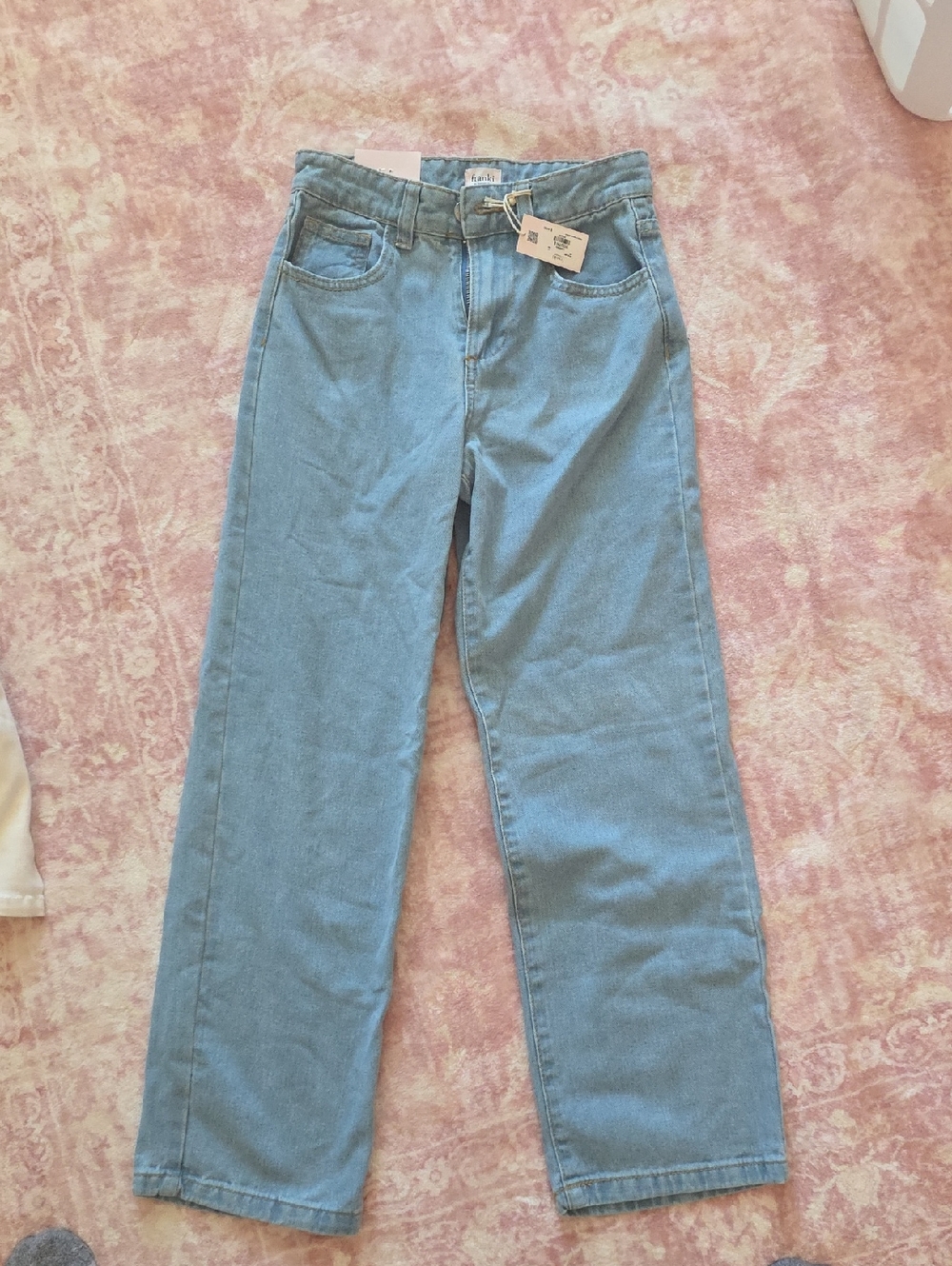 Kids Light Blue Wide-Leg Jeans